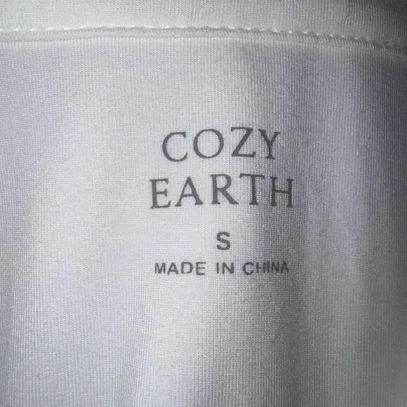 Cozy Earth Pajama Top Bamboo Notched Collar Lounge Button Front Wome Small - Picture 7 of 8